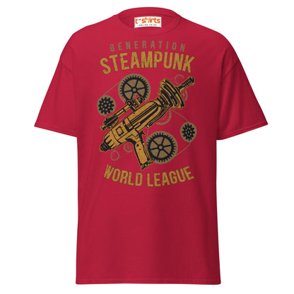 Generation Steampunk T-Shirt | Retro Gearhead Tee - Cardinal - T-Shirts Online