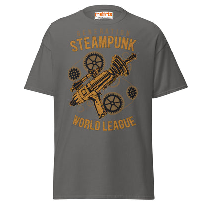 Generation Steampunk T-Shirt | Retro Gearhead Tee - Charcoal - T-Shirts Online