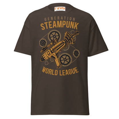 Generation Steampunk T-Shirt | Retro Gearhead Tee - Dark Chocolate - T-Shirts Online