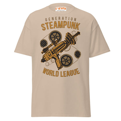 Generation Steampunk T-Shirt | Retro Gearhead Tee - Sand - T-Shirts Online