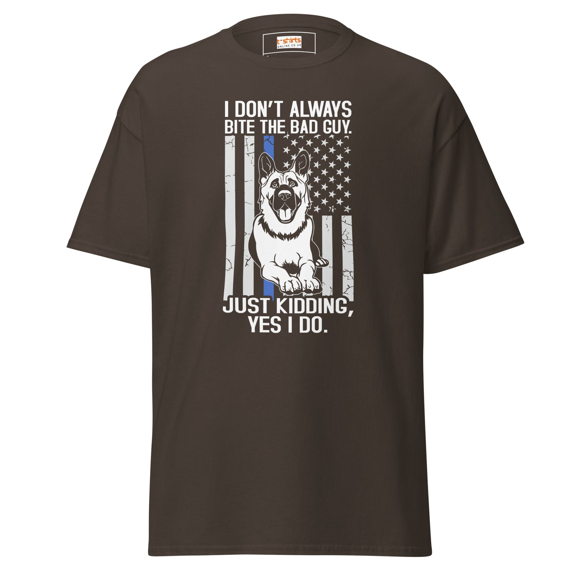 German Shepherd | Police T-Shirt - Dark Chocolate - T-Shirts Online