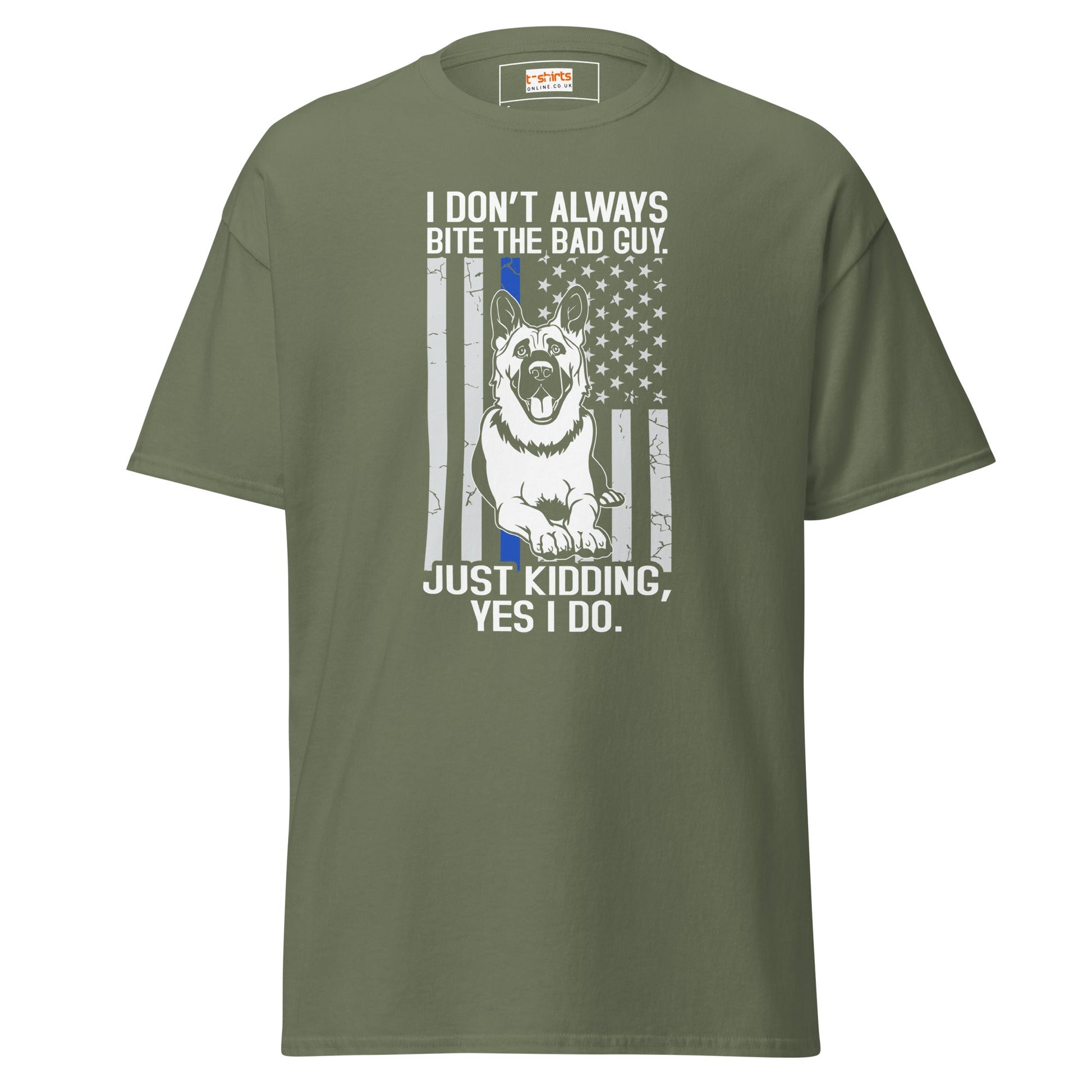 German Shepherd | Police T-Shirt - Military Green - T-Shirts Online