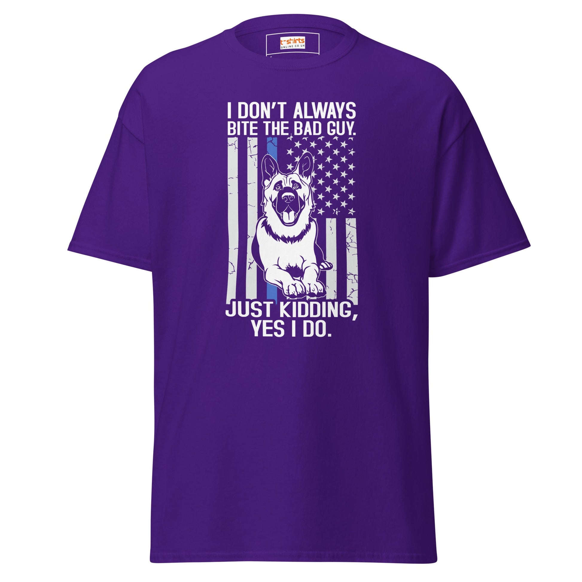 German Shepherd | Police T-Shirt - Purple - T-Shirts Online