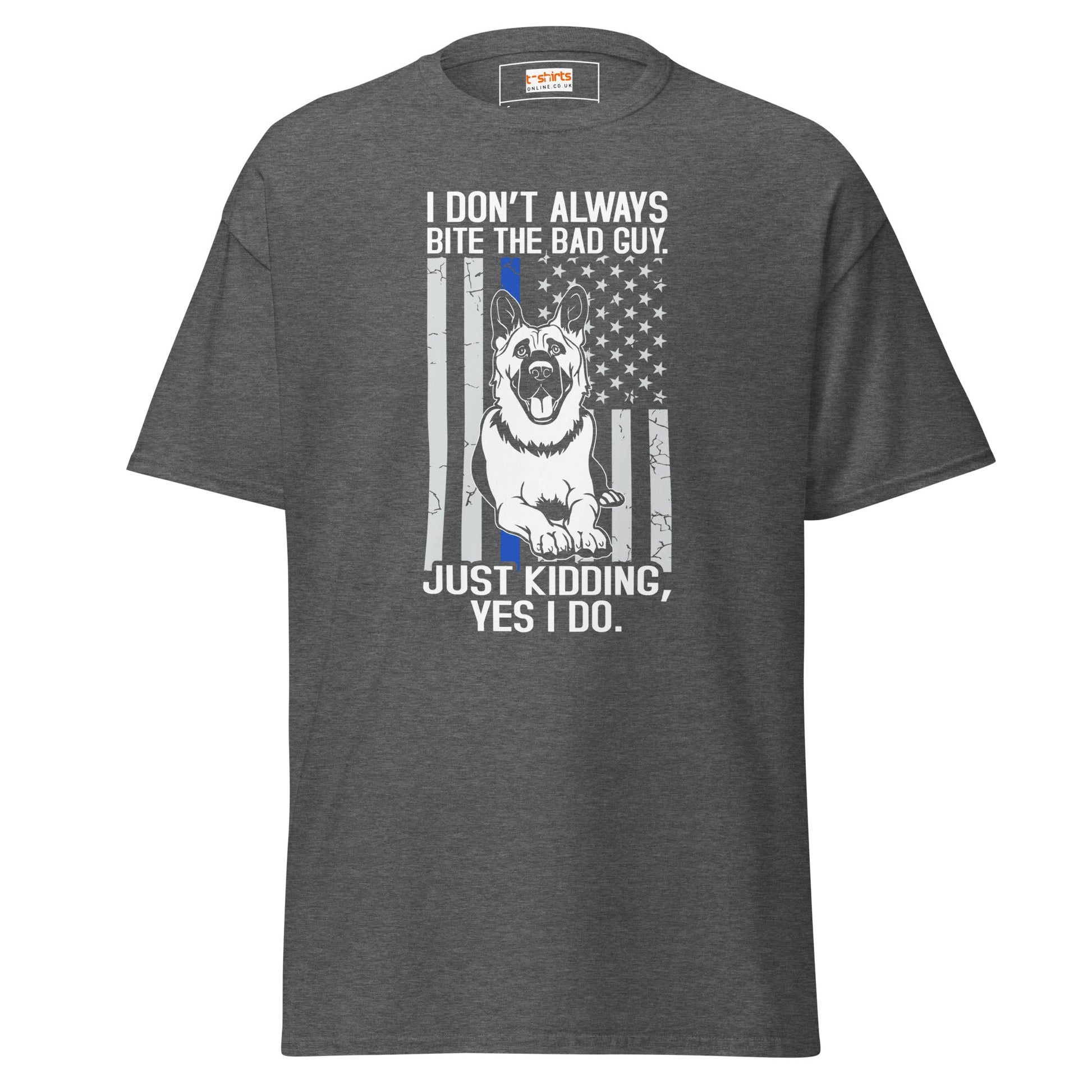 German Shepherd | Police T-Shirt - Dark Heather - T-Shirts Online