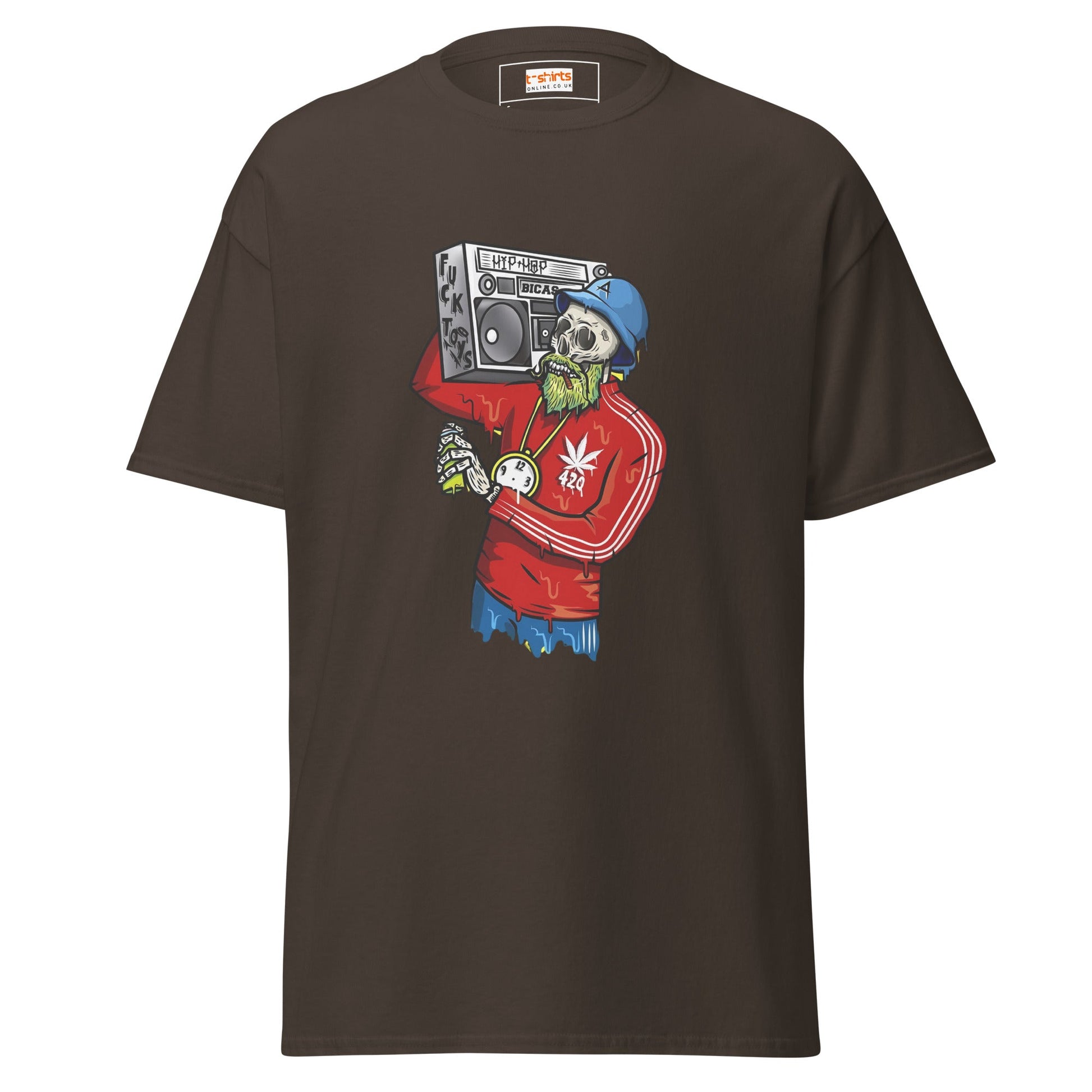Ghetto Skeleton | Men's T Shirt - Dark Chocolate - T-Shirts Online
