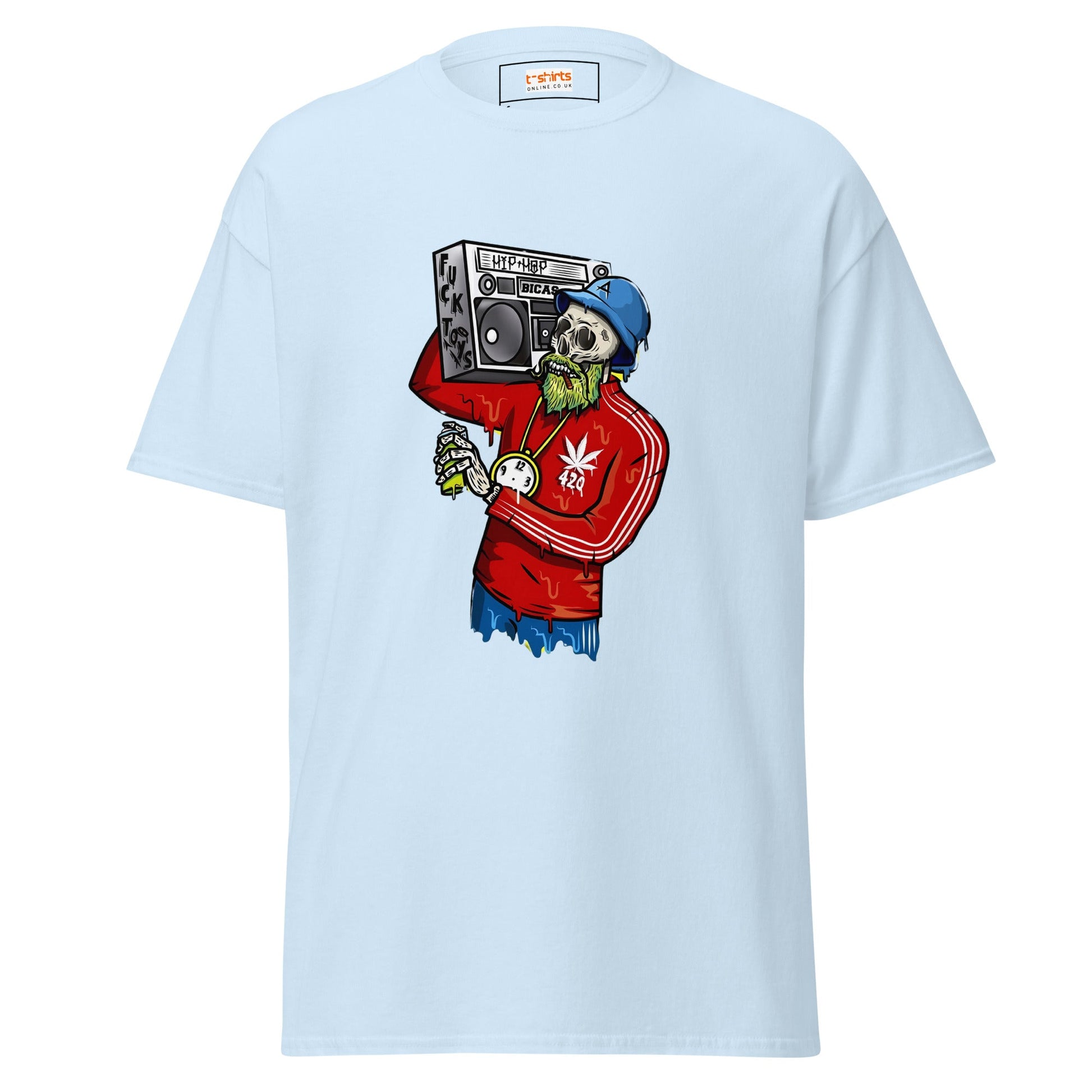 Ghetto Skeleton | Men's T Shirt - Light Blue - T-Shirts Online