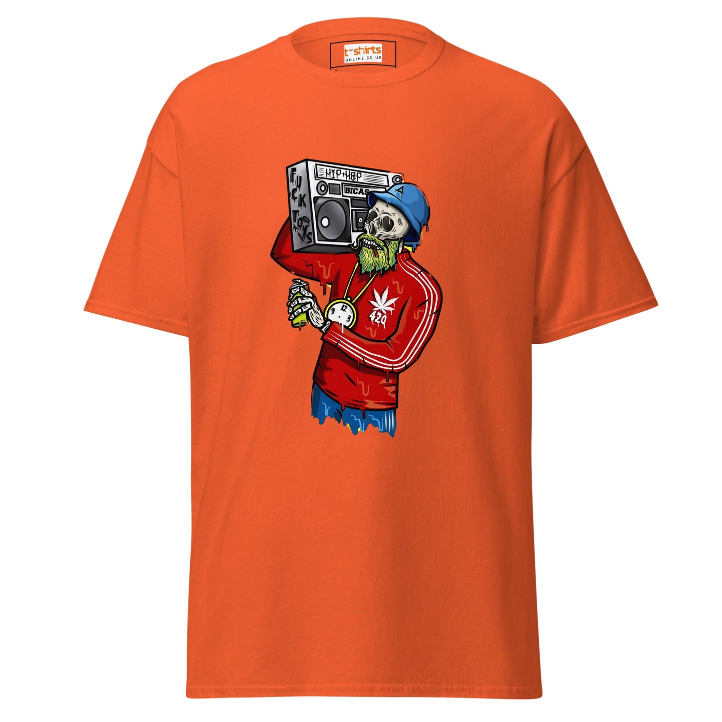 Ghetto Skeleton | Men's T Shirt - Orange - T-Shirts Online