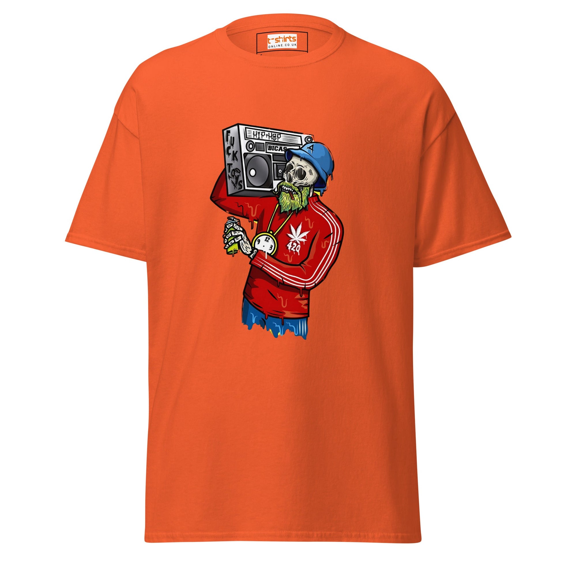 Ghetto Skeleton | Men's T Shirt - Orange - T-Shirts Online