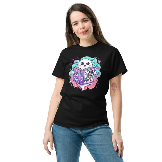 Ghost Book Halloween | Halloween T-Shirt - Black - T-Shirts Online