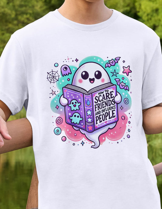 Ghost Book Halloween | Halloween T-Shirt - Black - T-Shirts Online