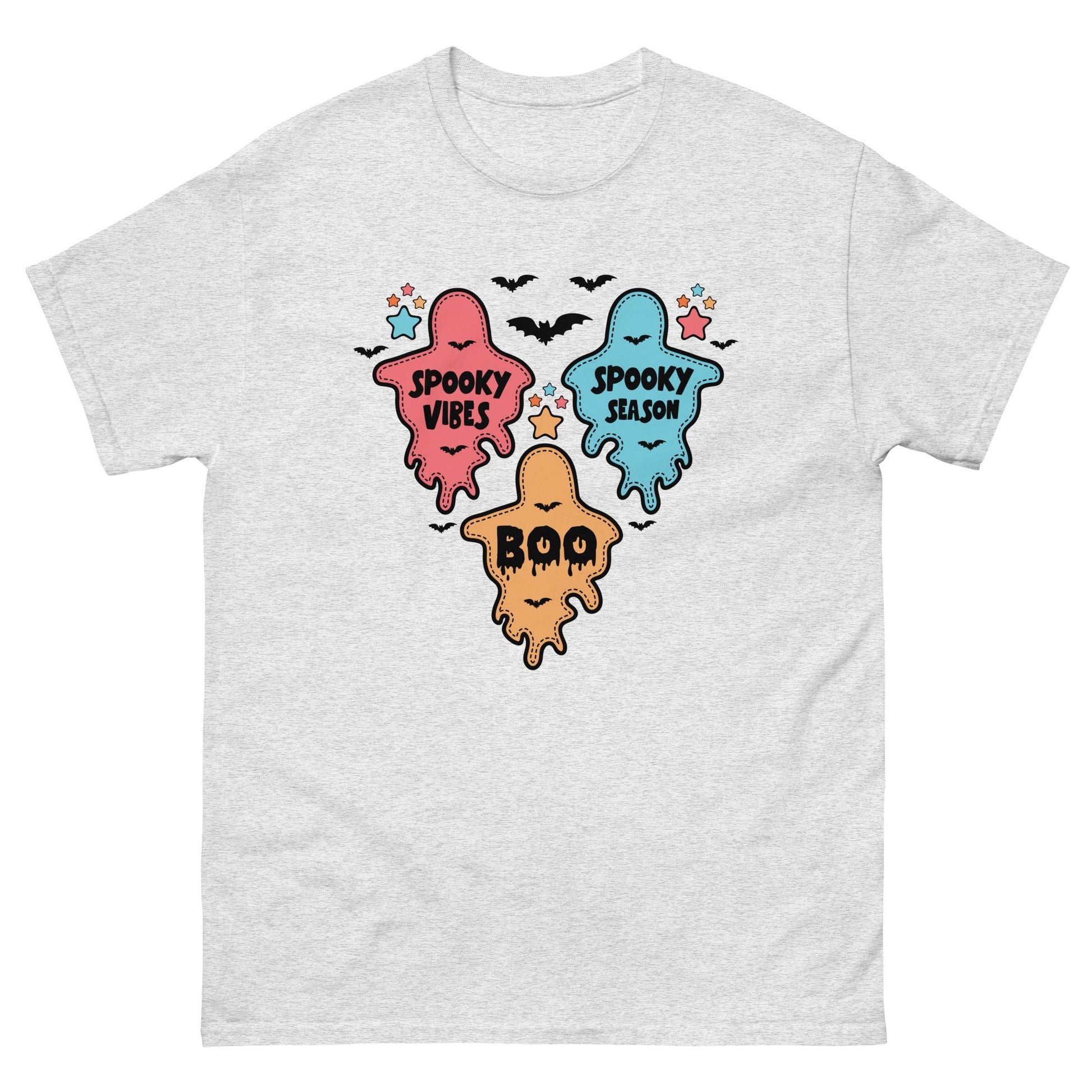 Ghost Halloween | Unisex Halloween T Shirt - Ash - T-Shirts Online