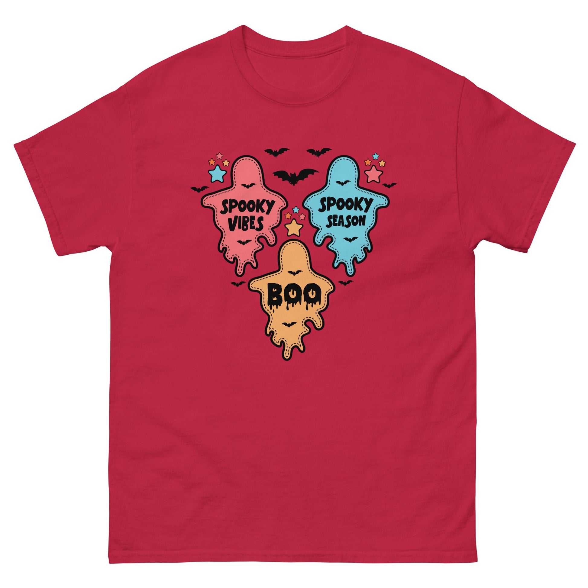 Ghost Halloween | Unisex Halloween T Shirt - Cardinal - T-Shirts Online