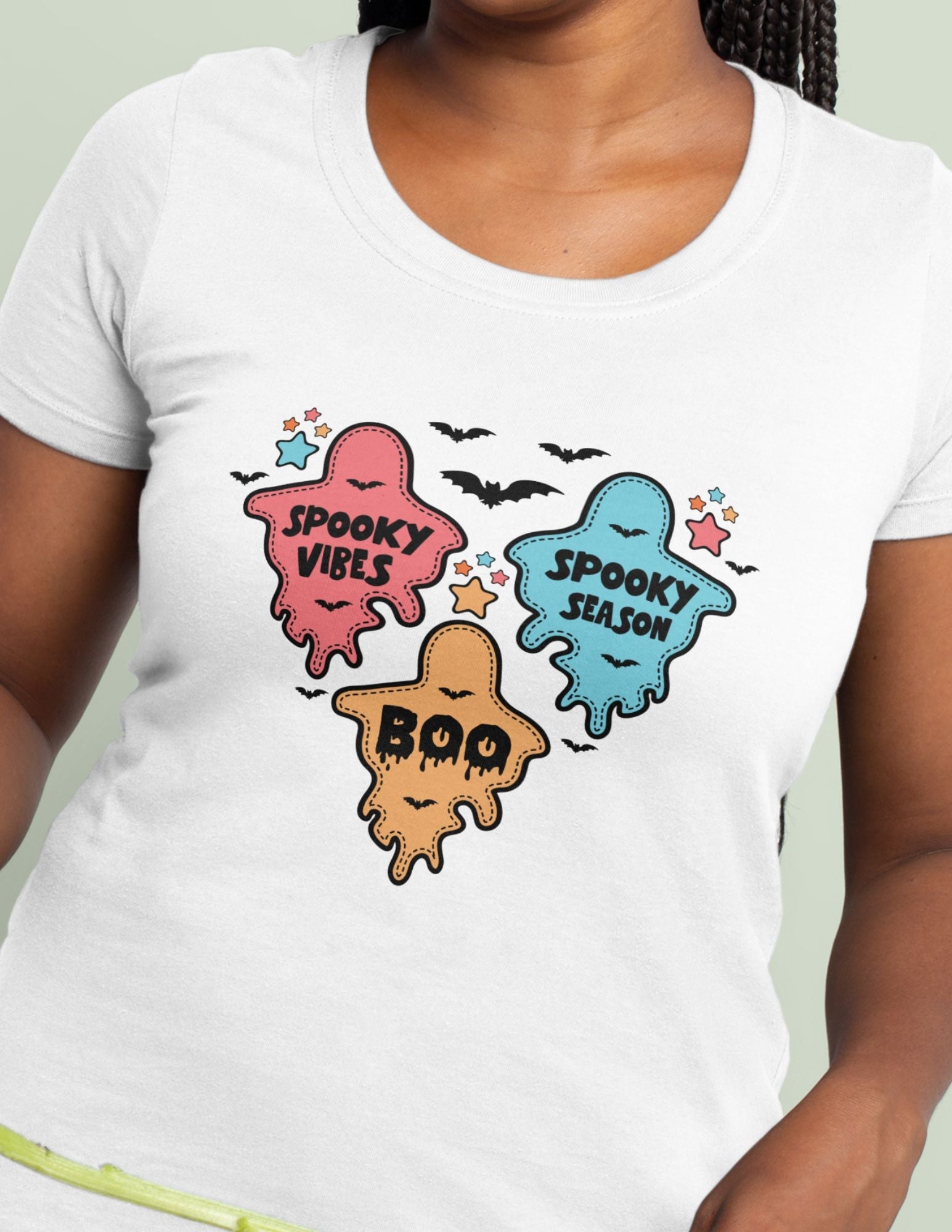 Ghost Halloween | Unisex Halloween T Shirt - Black - T-Shirts Online