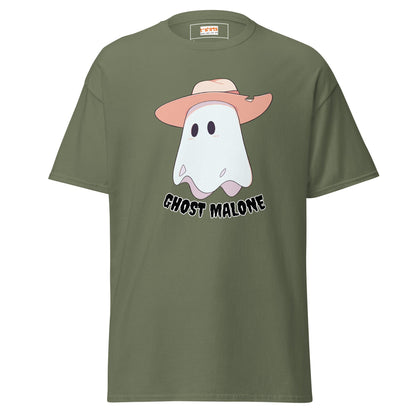 Ghost Malone T-Shirt | Halloween Music Tee - Military Green - T-Shirts Online