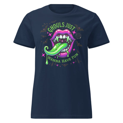 Ghouls Just Wanna Have Fun T-Shirt - Navy - T-Shirts Online