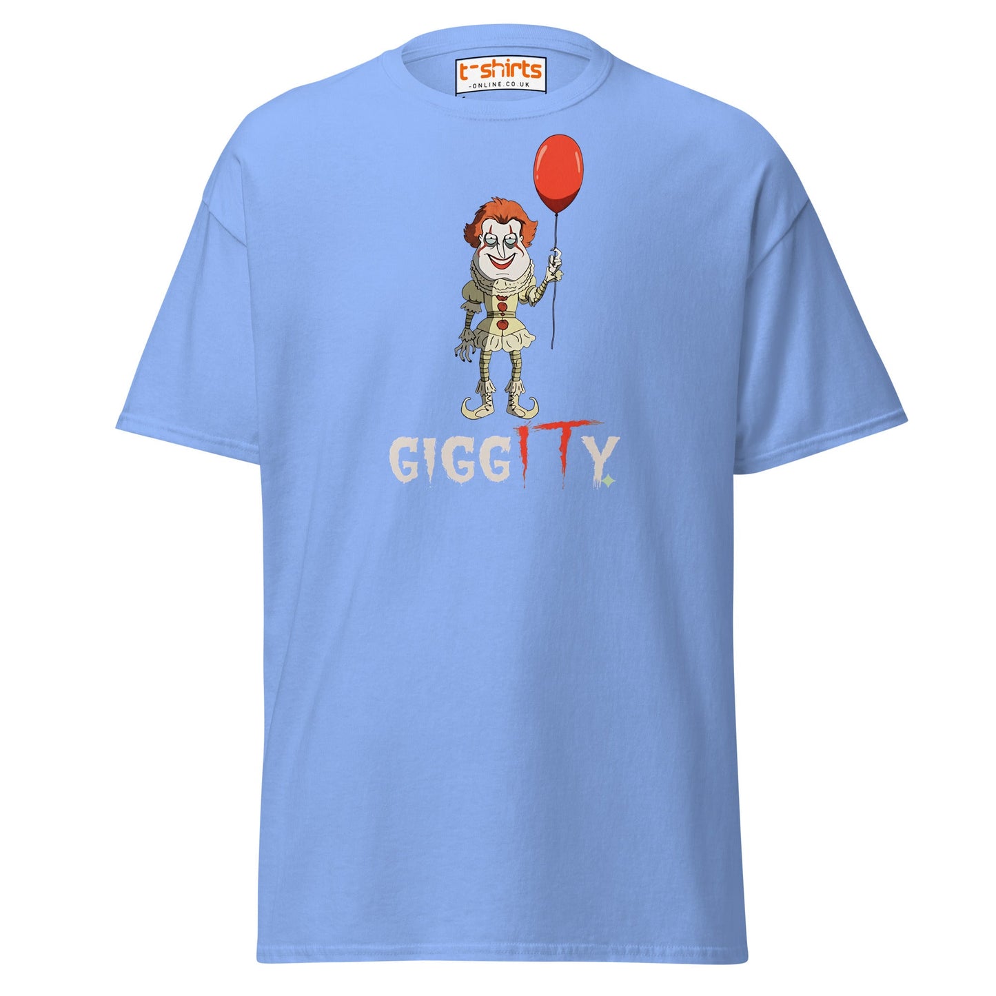 Giggity Clown T-Shirt | Funny Horror Parody Tee - Carolina Blue - T-Shirts Online