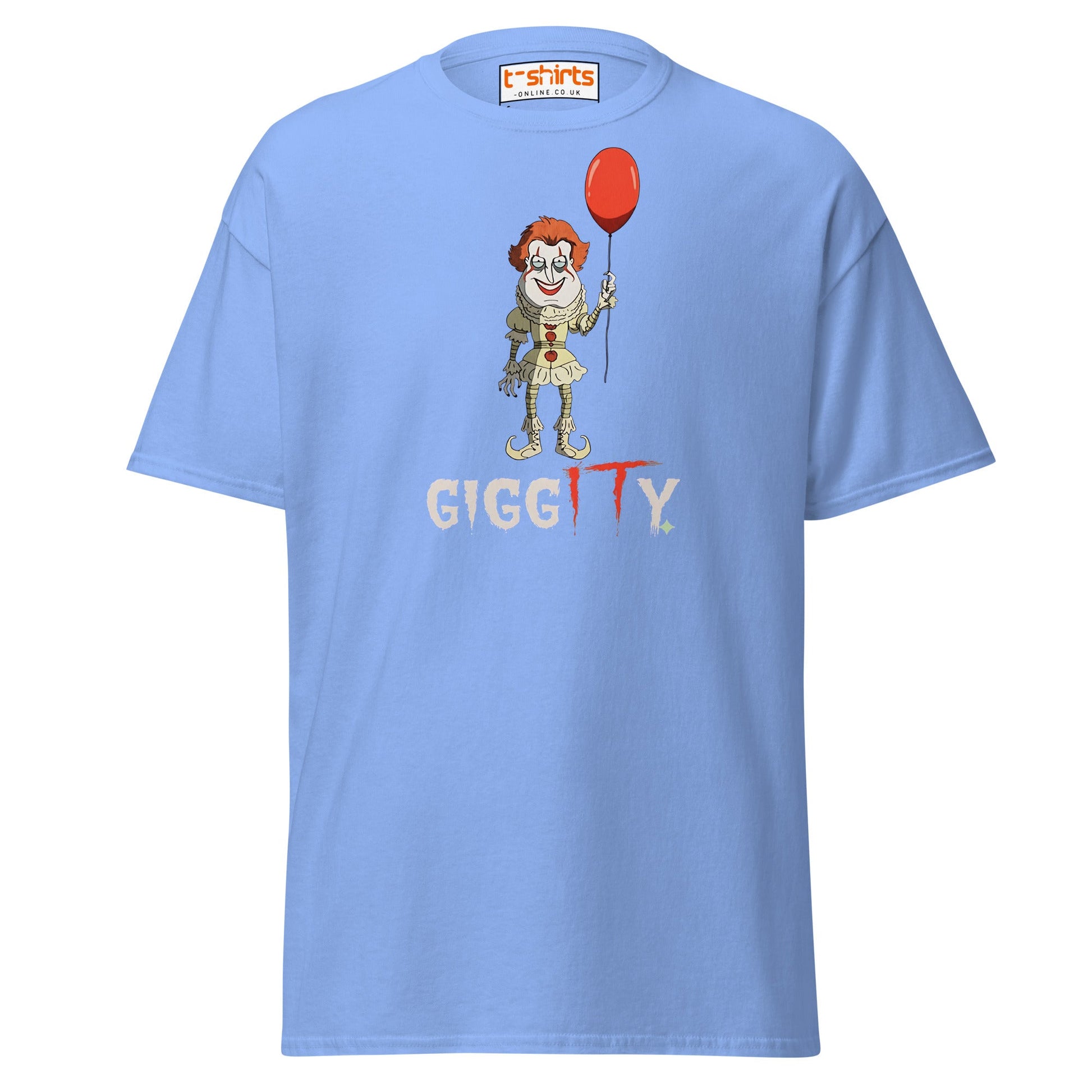 Giggity Clown T-Shirt | Funny Horror Parody Tee - Carolina Blue - T-Shirts Online