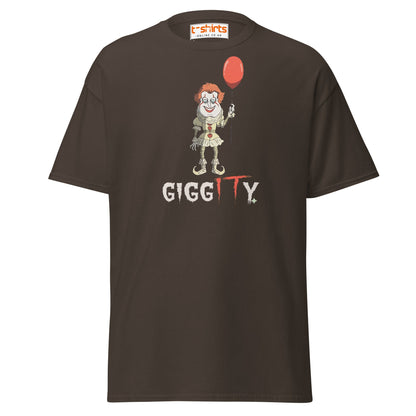 Giggity Clown T-Shirt | Funny Horror Parody Tee - Dark Chocolate - T-Shirts Online
