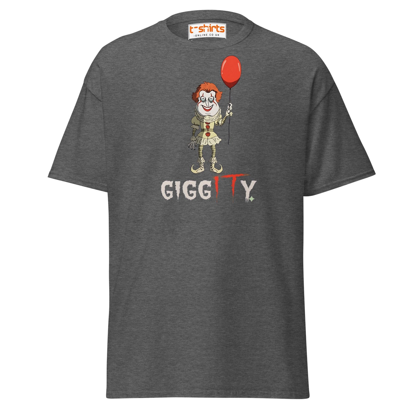 Giggity Clown T-Shirt | Funny Horror Parody Tee - Dark Heather - T-Shirts Online
