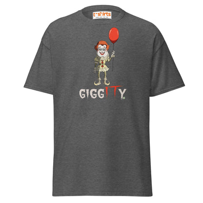 Giggity Clown T-Shirt | Funny Horror Parody Tee - Dark Heather - T-Shirts Online
