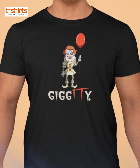 Giggity Clown T-Shirt | Funny Horror Parody Tee - Maroon - T-Shirts Online