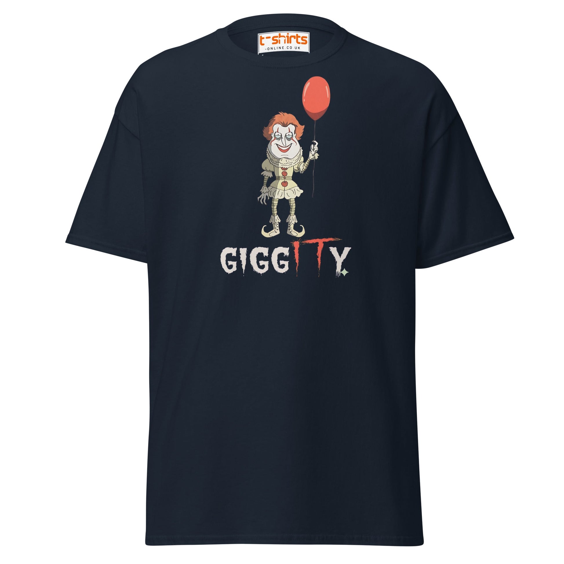 Giggity Clown T-Shirt | Funny Horror Parody Tee - Navy - T-Shirts Online