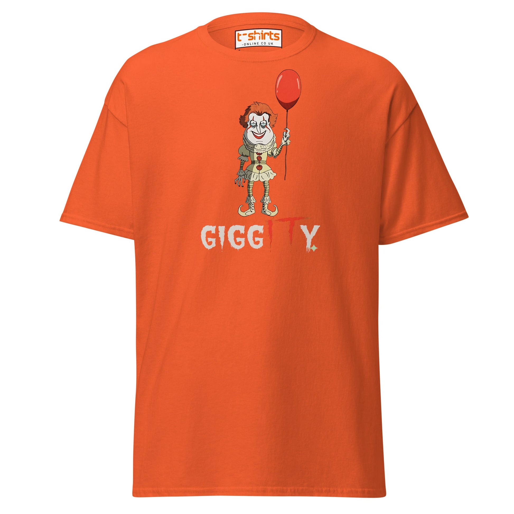 Giggity Clown T-Shirt | Funny Horror Parody Tee - Orange - T-Shirts Online