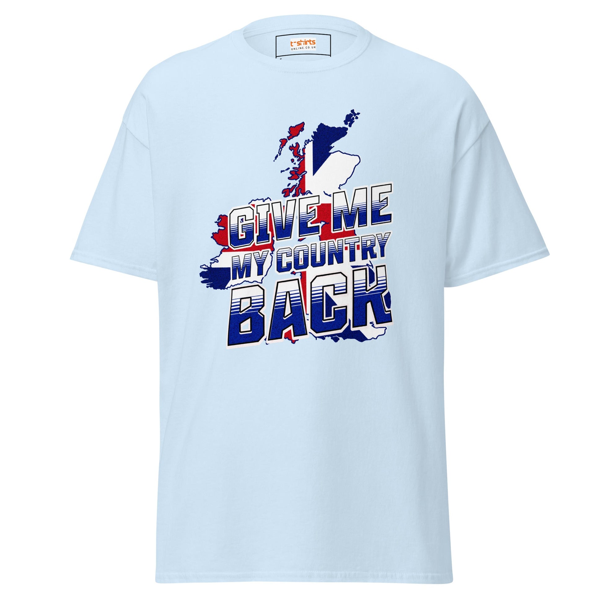 Give Me My Country Back T-Shirt | Political Tee - Light Blue - T-Shirts Online