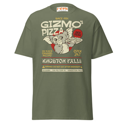 Gizmo’s Pizza T-Shirt | Funny Retro Parody Tee - Military Green - T-Shirts Online