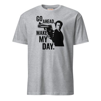 Go Ahead Make My Day T-Shirt - Sport Grey - T-Shirts Online