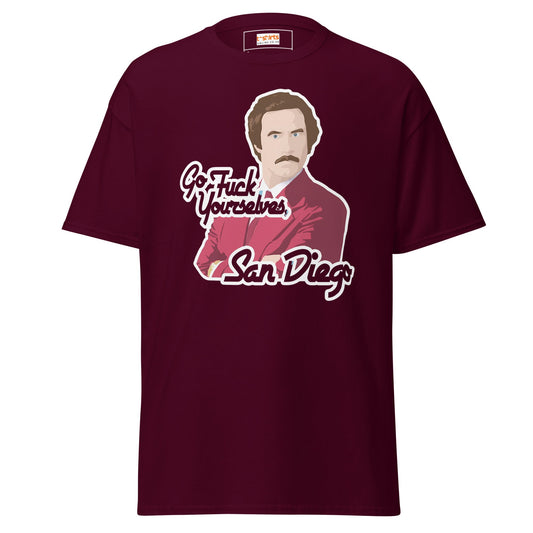 Go F#ck Yourself San Diego | Movie TV - Maroon - T-Shirts Online