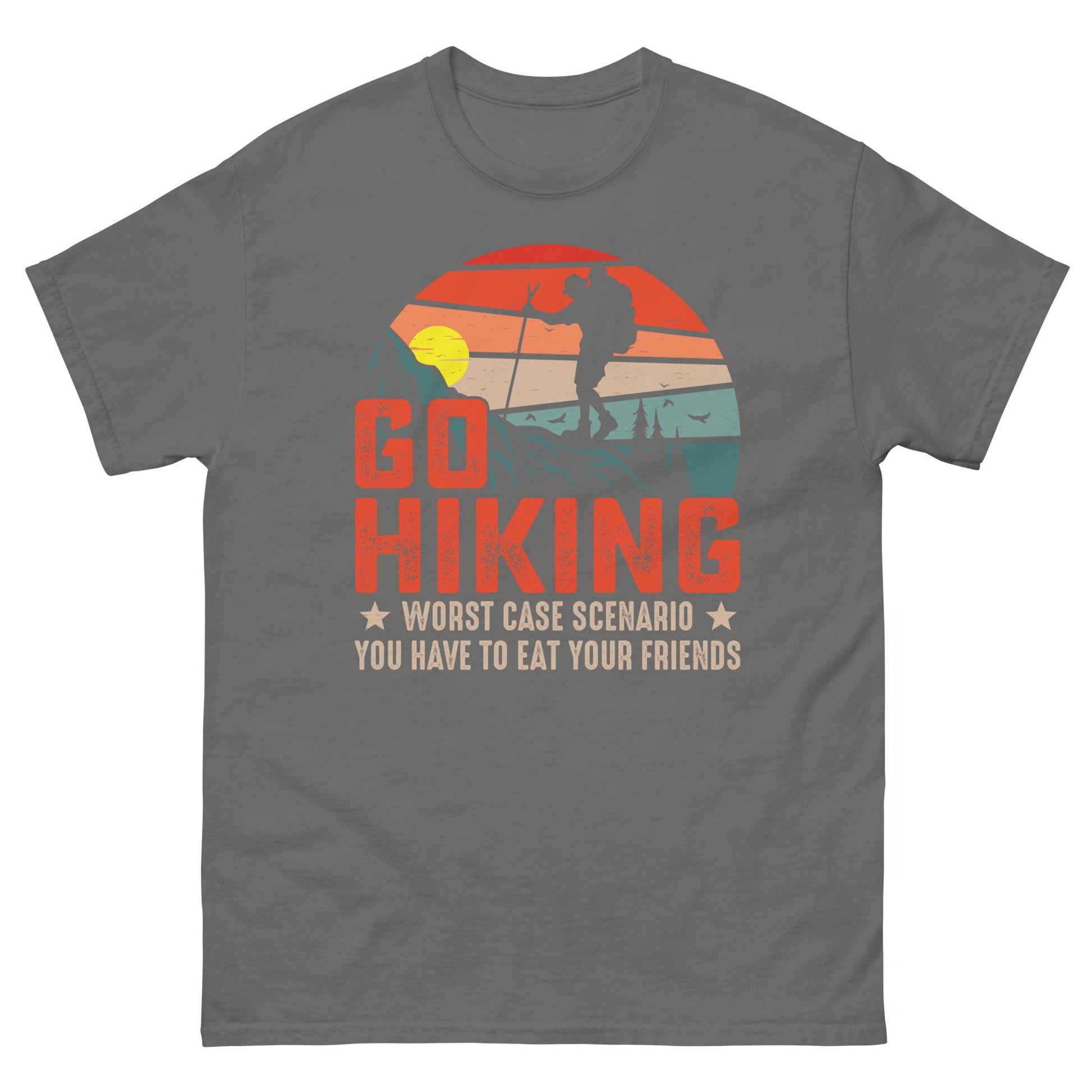 Go Hiking | Camping T-Shirt - Charcoal - T-Shirts Online