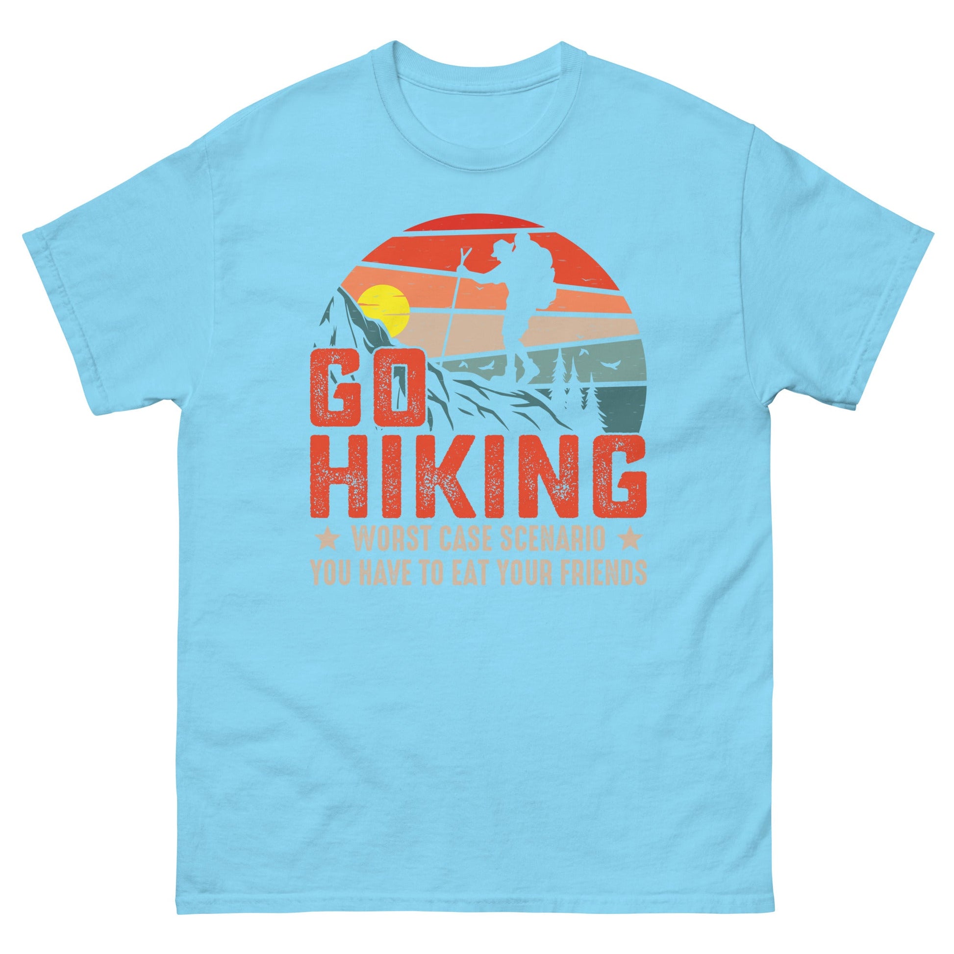 Go Hiking | Camping T-Shirt - Sky - T-Shirts Online