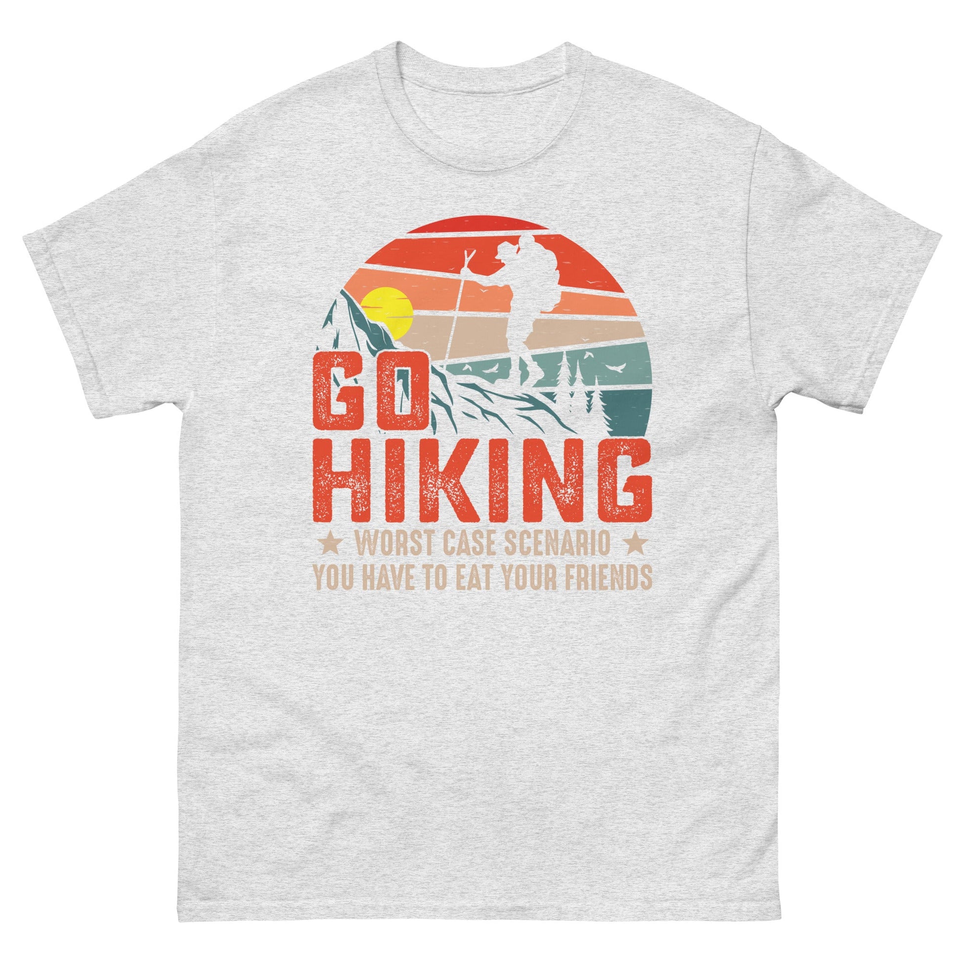 Go Hiking | Camping T-Shirt - Ash - T-Shirts Online