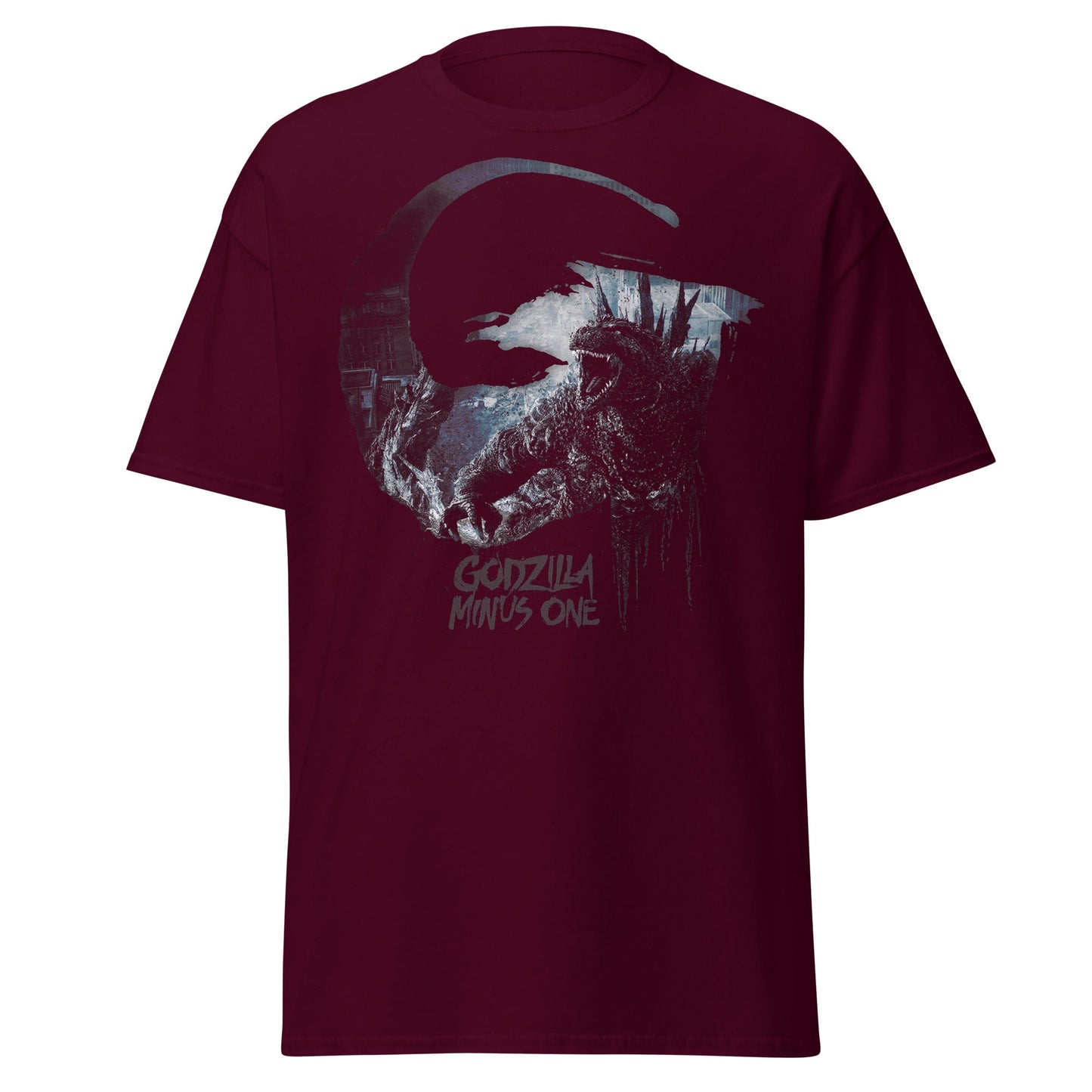 Godzilla Minus One T-Shirt - King of the Monsters Tee - Maroon - T-Shirts Online