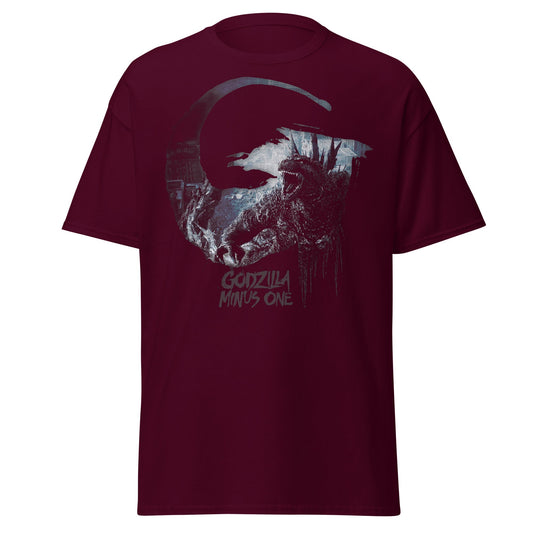 Godzilla Minus One T-Shirt - King of the Monsters Tee - Maroon - T-Shirts Online