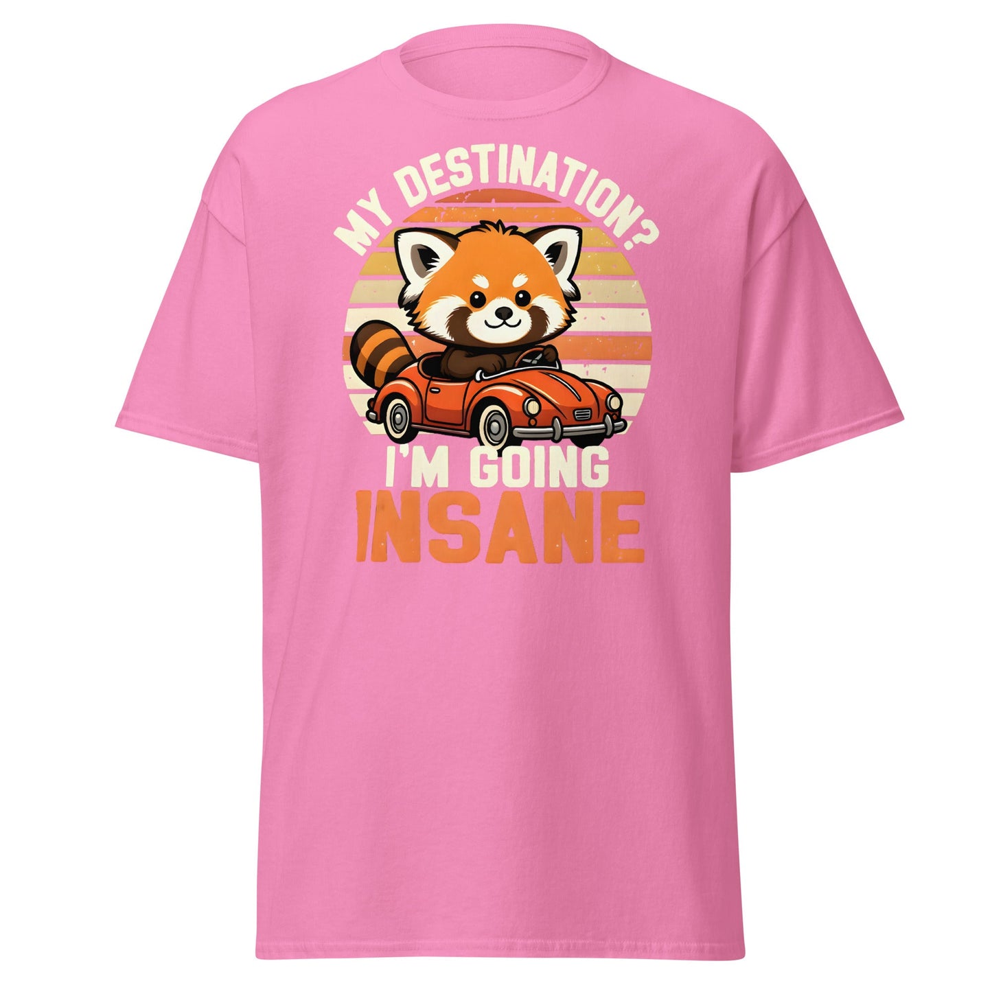 Going Insane Red Panda T-Shirt - Funny Retro Car Tee - Azalea - T-Shirts Online
