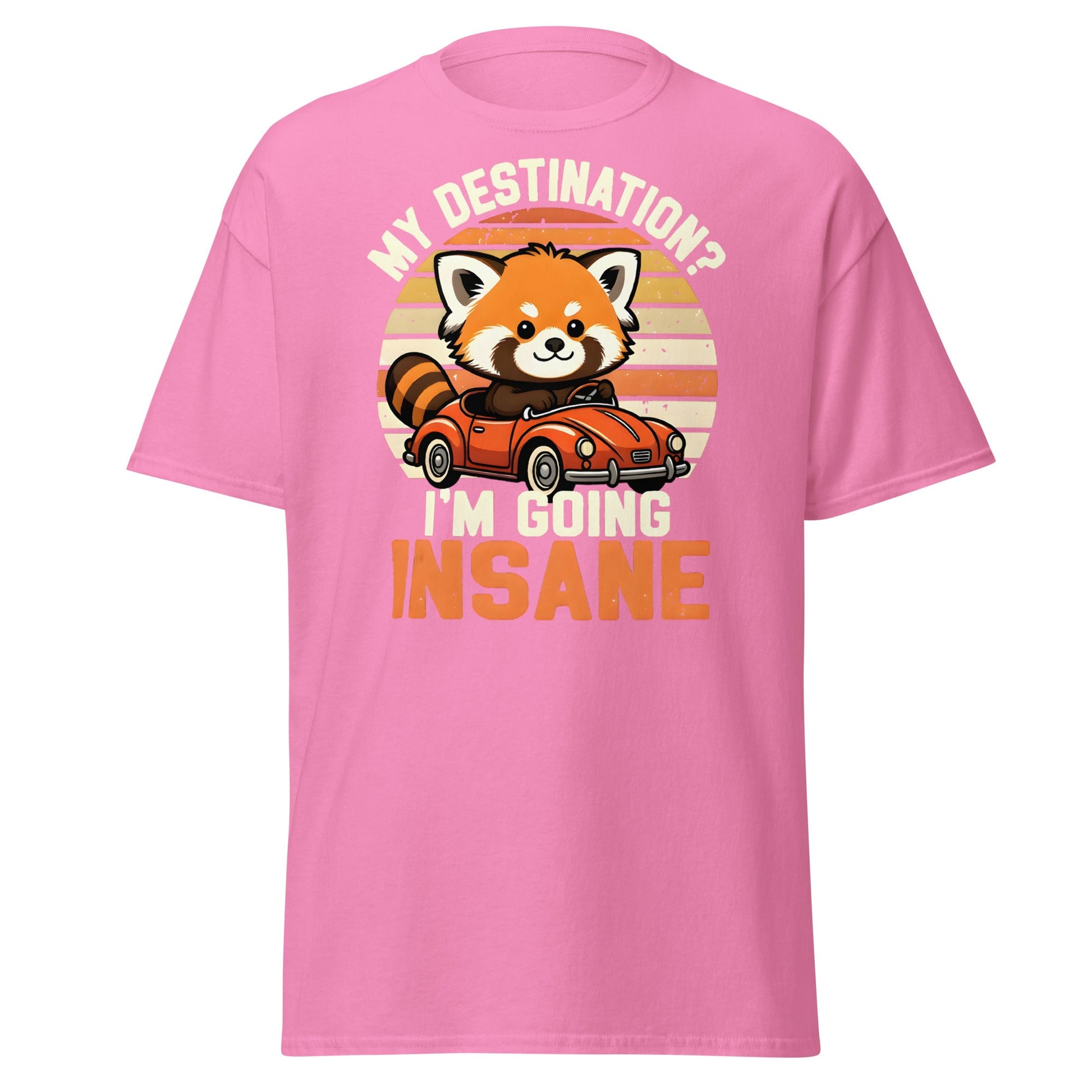 Going Insane Red Panda T-Shirt - Funny Retro Car Tee - Azalea - T-Shirts Online