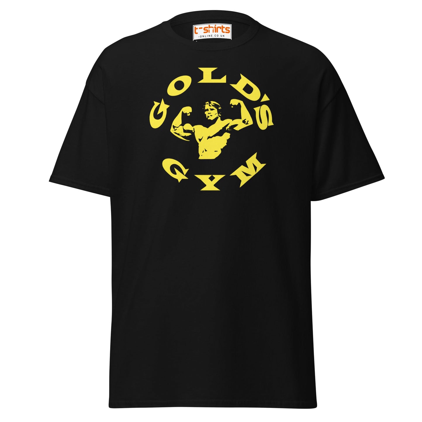 Gold’s Gym T-Shirt | Classic Bodybuilder Fitness Tee - Black - T-Shirts Online