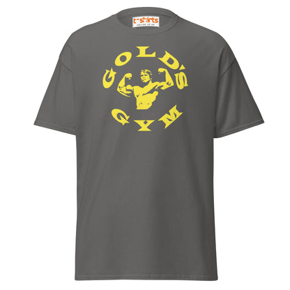 Gold’s Gym T-Shirt | Classic Bodybuilder Fitness Tee - Charcoal - T-Shirts Online