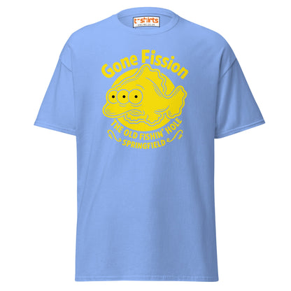 Gone Fission T-Shirt – Three - Eyed Fish Parody Tee - Carolina Blue - T-Shirts Online