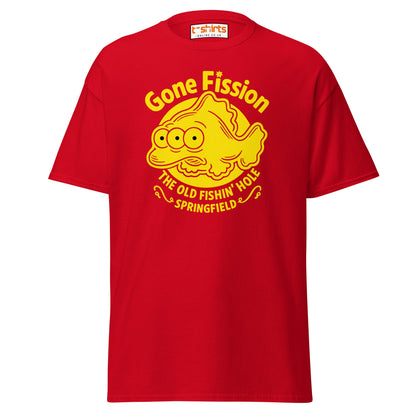 Gone Fission T-Shirt – Three - Eyed Fish Parody Tee - Red - T-Shirts Online
