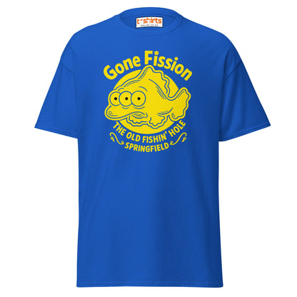 Gone Fission T-Shirt – Three - Eyed Fish Parody Tee - Royal - T-Shirts Online