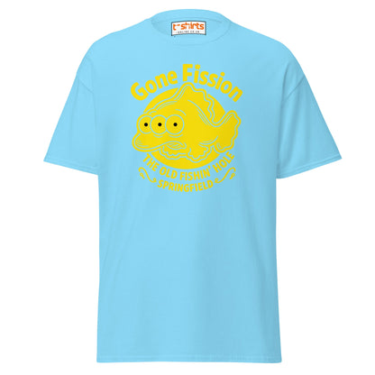 Gone Fission T-Shirt – Three - Eyed Fish Parody Tee - Sky - T-Shirts Online