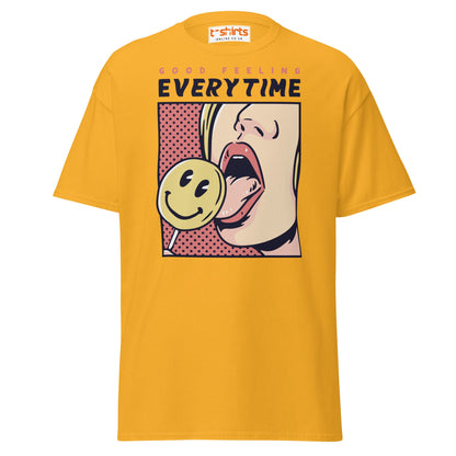 Good Feeling Every Time T-Shirt - Gold - T-Shirts Online