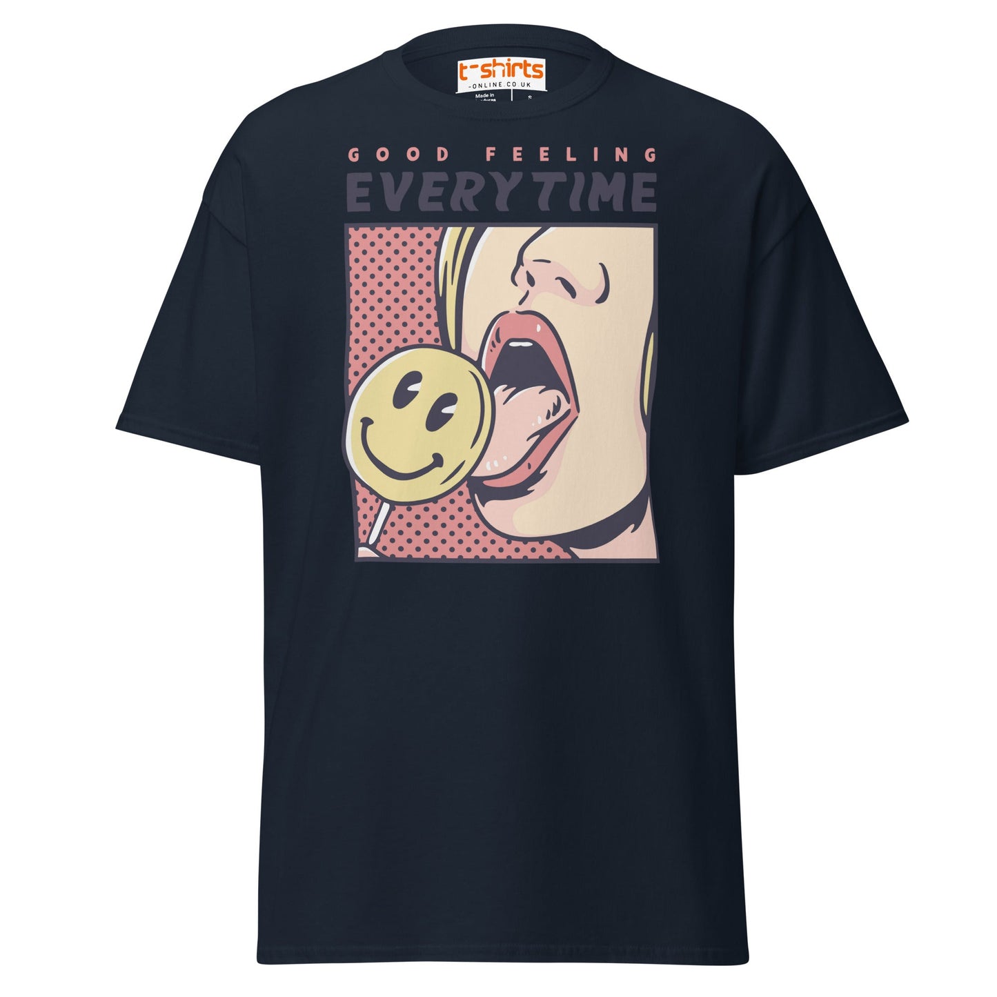 Good Feeling Every Time T-Shirt - Navy - T-Shirts Online