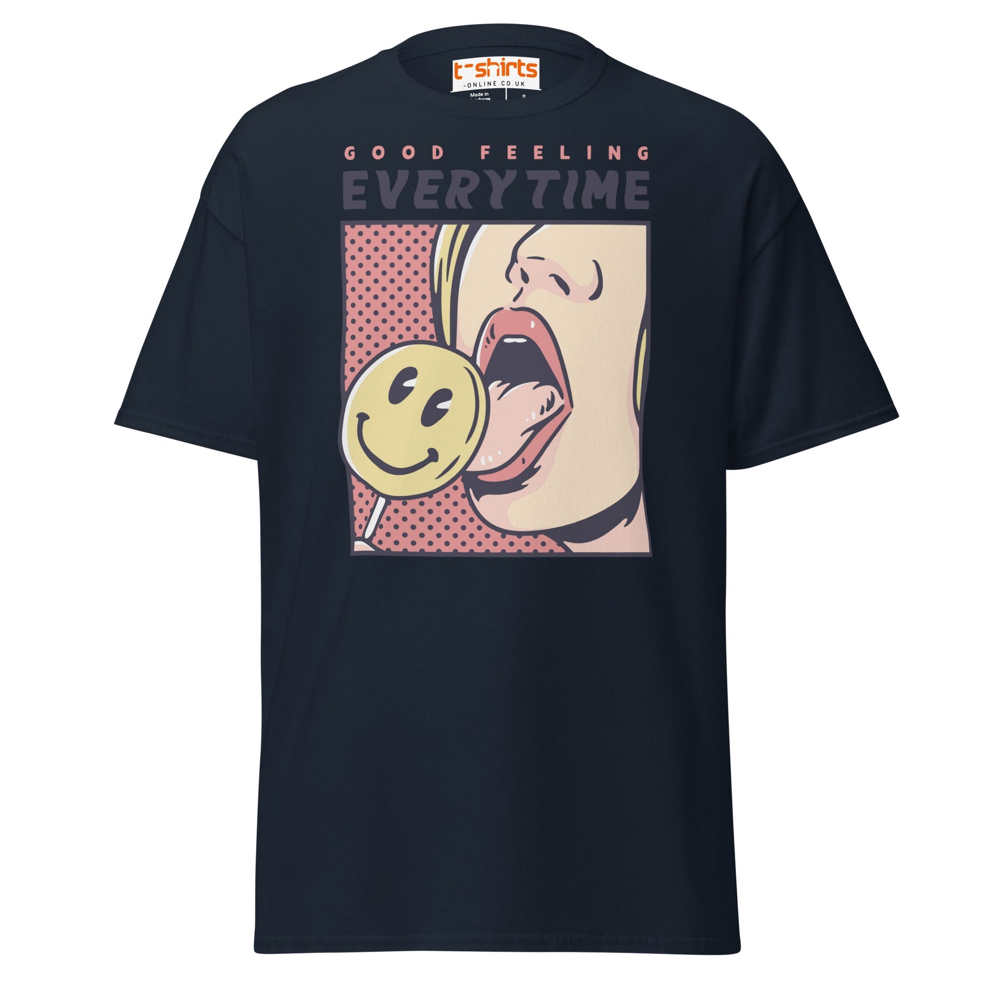 Good Feeling Every Time T-Shirt - Navy - T-Shirts Online