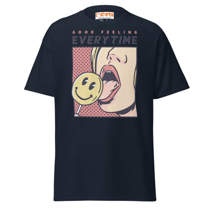 Good Feeling Every Time T-Shirt - Navy - T-Shirts Online