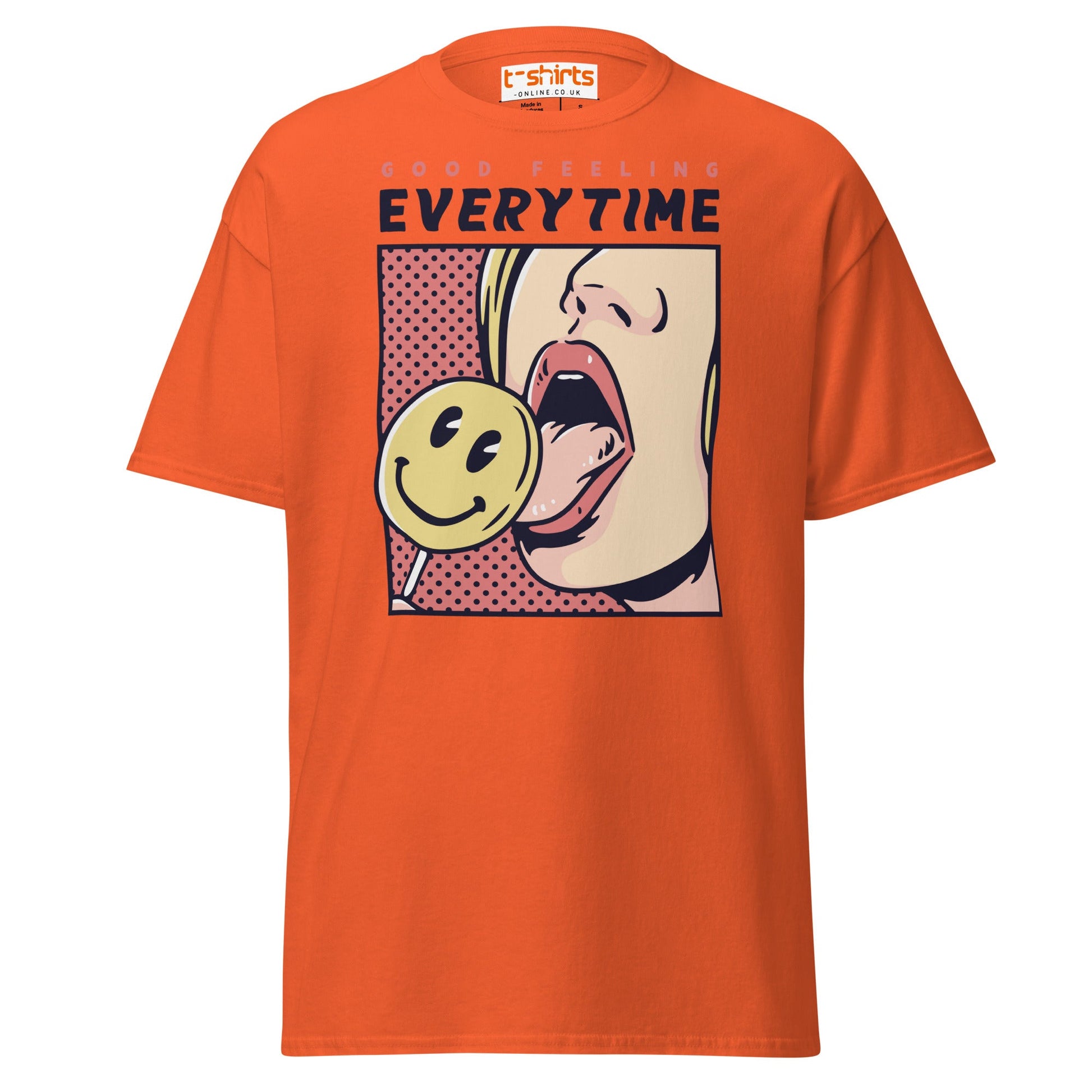 Good Feeling Every Time T-Shirt - Orange - T-Shirts Online