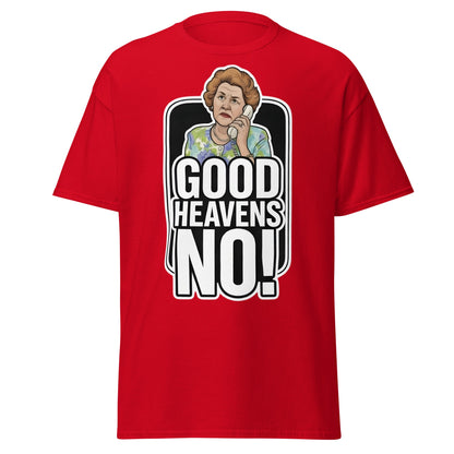 Good Heavens No! T-Shirt – Funny Retro British Comedy Tee - Red - T-Shirts Online